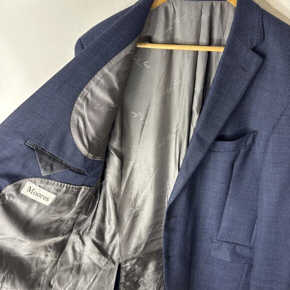 Austin Reed Signature Blazer Men’s 44R Blue Wool Super 110s Piacere Fabric - Picture 8 of 8